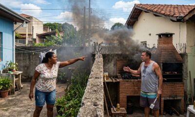 Morador instala churrasqueira na área de lazer para receber a família e descobre qual distância manter da divisa para não ser notificado pelo vizinho