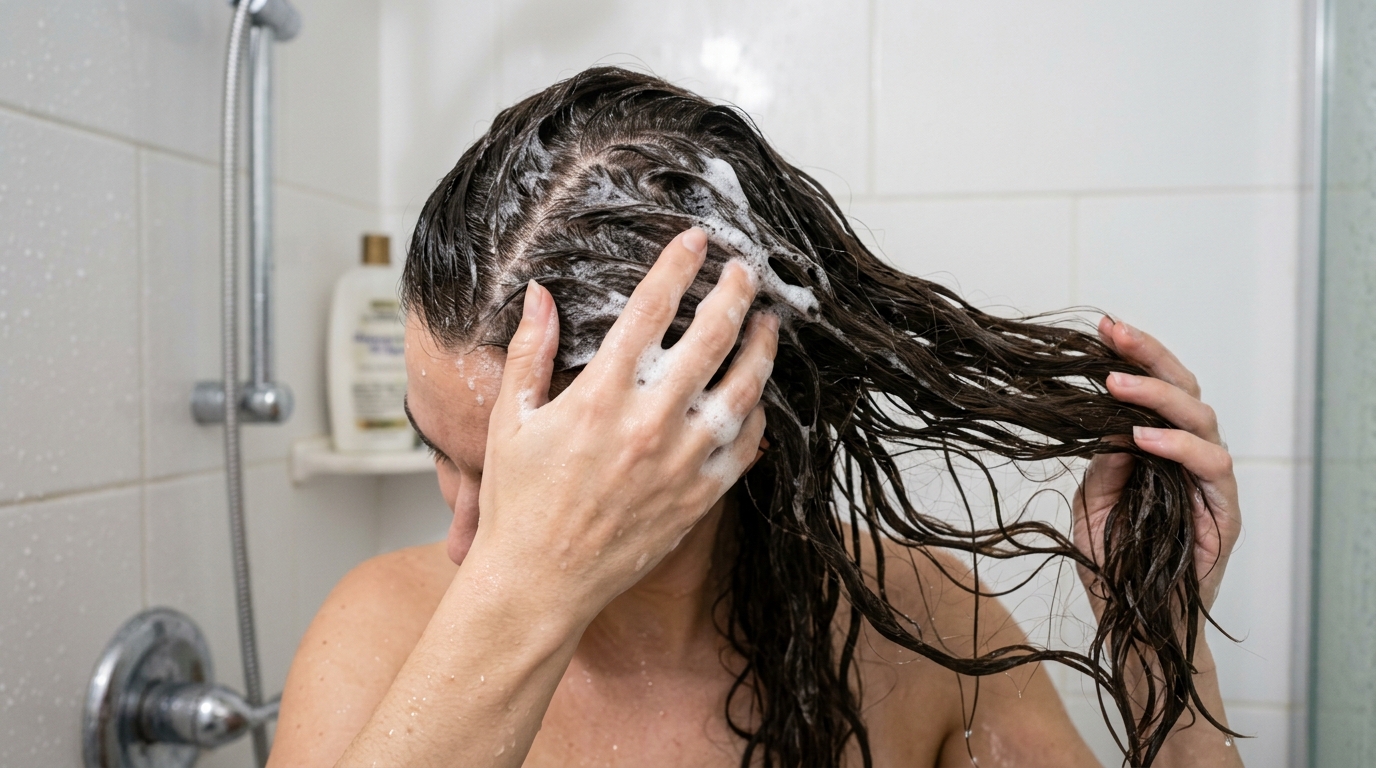 O cabelo que perde o cheiro rápido precisa ser cuidado alternando dois produtos, um shampoo antirresíduo e outro condicionador leve, e secá-lo bem na raiz antes de prender