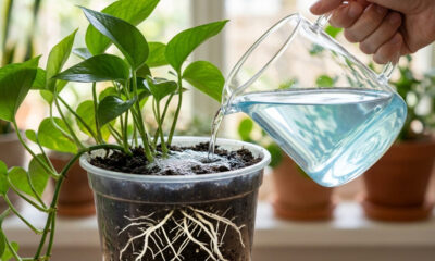 Diluir água oxigenada na rega das plantas a cada 15 dias: o truque simples que oxigena o solo e faz as raízes crescerem muito mais fortes