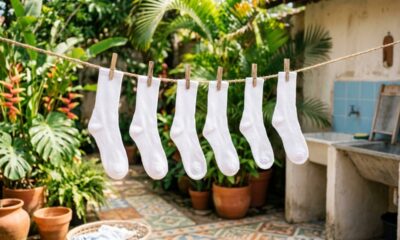 Adeus meias brancas encardidas: esse método com bicarbonato de sódio e água que ajuda a soltar a sujeira e recuperar o branco do tecido