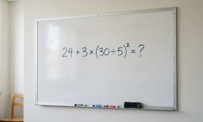 Você consegue acertar de primeira? Resolva 24 + 3 × (30 ÷ 5)² sem calculadora
