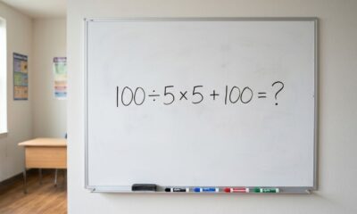 Resolva 100 ÷ 5 × 5 + 100 sem calculadora e prove se sua atenção é maior do que a pressa nessa conta