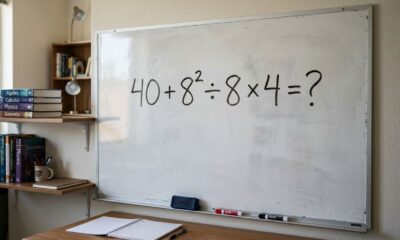 Se você acertar 40 + 8² ÷ 8 × 4 de cabeça, pode comemorar sua memória matemática