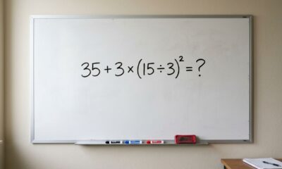 Se você resolver 35 + 3 × (15 ÷ 3)² de primeira, sua memória matemática está melhor que a de muita gente