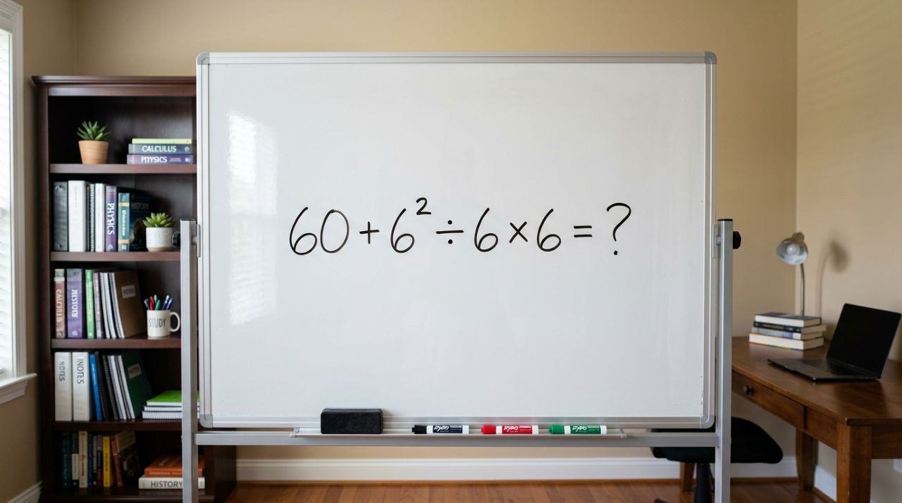 Se você resolver 60 + 6² ÷ 6 × 6 de primeira, seu raciocínio matemático está em dia