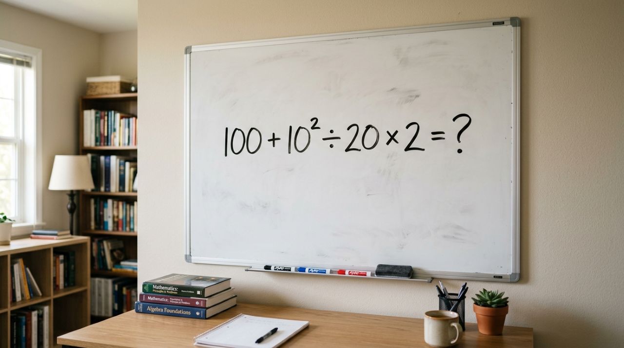 Se você resolver 100 + 10² ÷ 20 × 2 sem calculadora, sua memória matemática merece nota 10