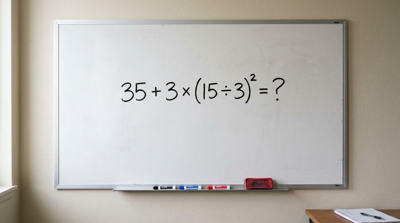 Se você resolver 35 + 3 × (15 ÷ 3)² de primeira, sua memória matemática está melhor que a de muita gente