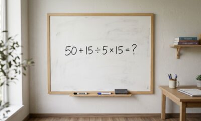 Você consegue resolver 50 + 15 ÷ 5 × 15 em menos de 15 segundos?