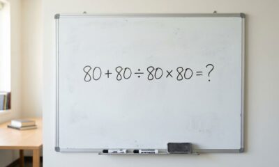 O cálculo 80 + 80 ÷ 80 × 80 parece fácil, mas poucos acertam de primeira