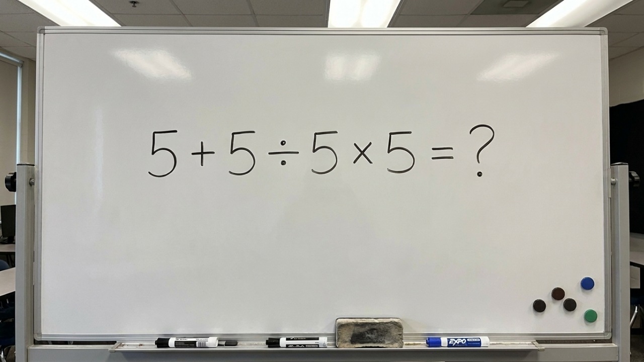 Apenas 1 em cada 5 idosos consegue acertar de primeira: quanto é 5 + 5 ÷ 5 × 5?