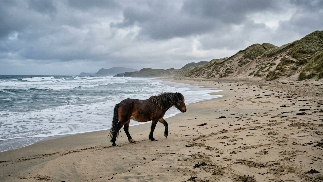 Em 1760, um comerciante deixou cavalos em uma ilha sem árvores no Atlântico e, séculos depois, centenas de descendentes selvagens ainda vivem livres