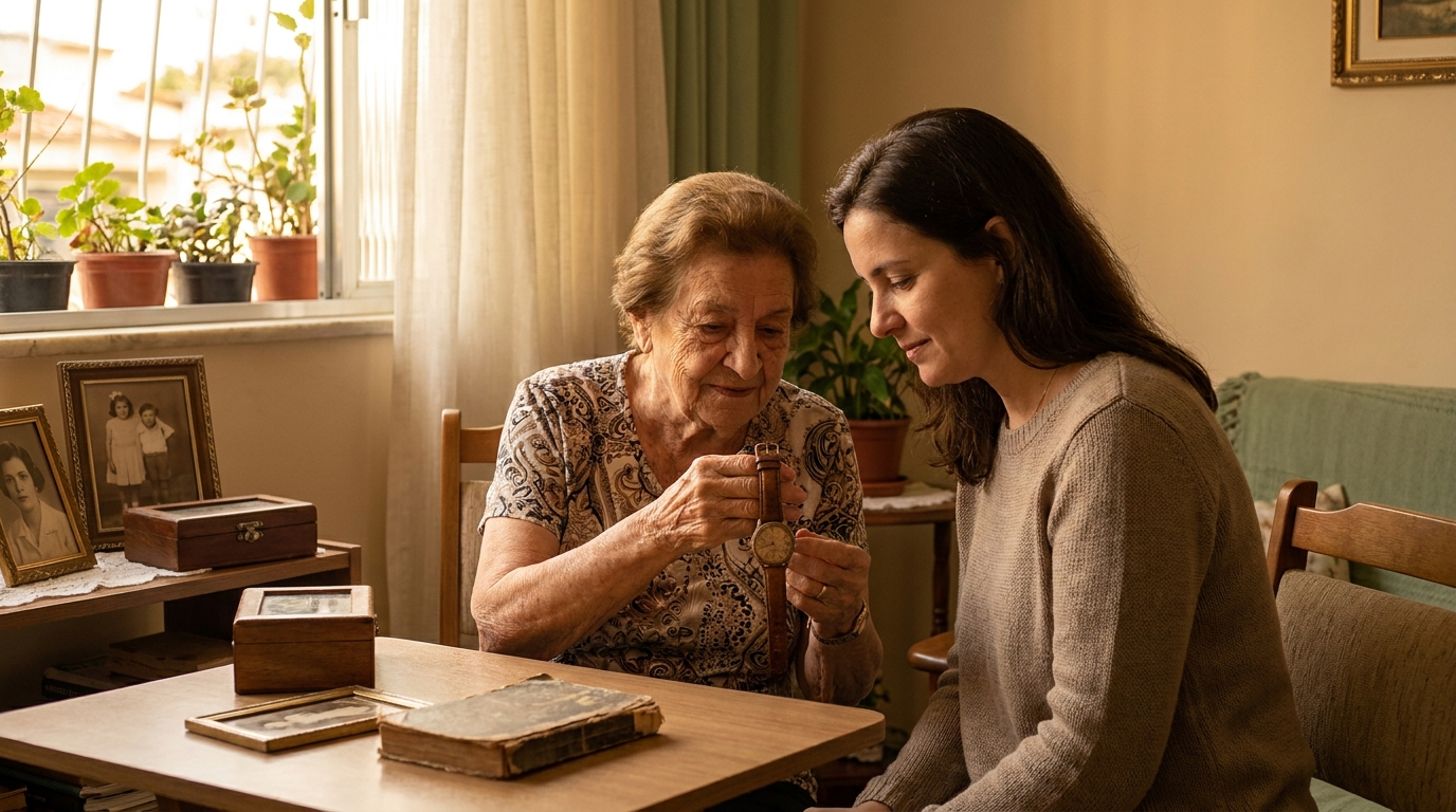 Pessoas acima de 70 anos podem distribuir pertences como forma de preservar memórias