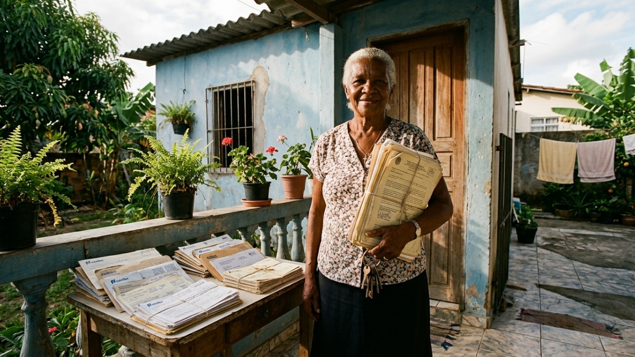 Viúva permanece por 16 anos no imóvel deixado pelo falecido, enfrenta pressão dos enteados para vender a casa e conquista a posse integral por usucapião
