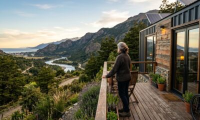 Idosa constrói casa em contêiner nas montanhas em apenas 90 dias