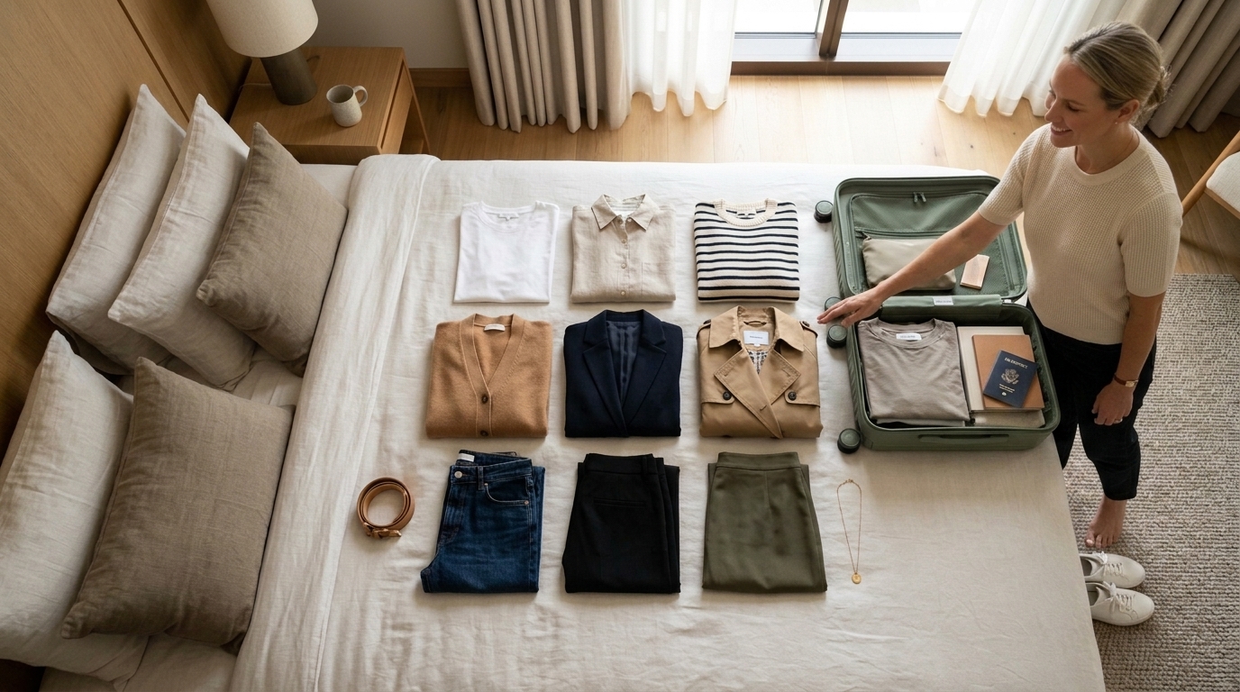 O método Sudoku para organizar a mala: 9 peças de roupa e mais de 27 looks