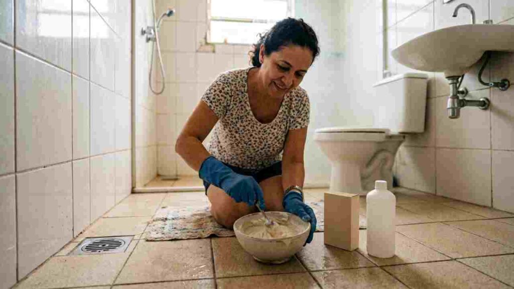 Bicarbonato e água oxigenada no rejunte: como usar a mistura que ajuda a remover manchas difíceis com menos esforço