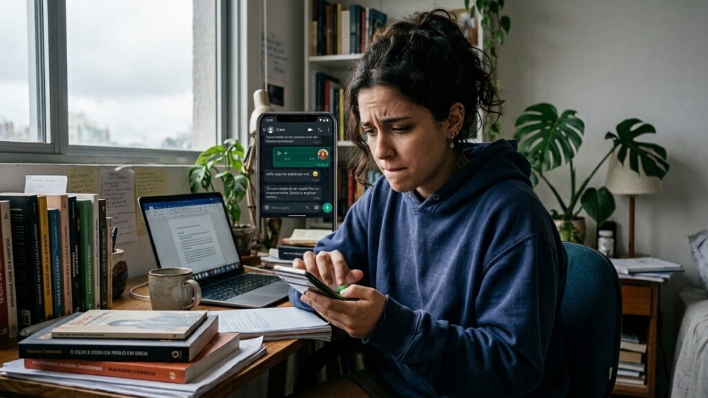 A psicologia explica que quem escuta o próprio áudio depois de enviá-lo pode não querer apenas conferir a mensagem, mas descobrir como sua voz foi percebida