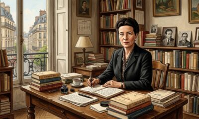 Frase de Simone de Beauvoir, escritora francesa: “Uma mulher não precisa endurecer o coração para se tornar forte; precisa apenas parar de…” A reflexão filosófica sobre amor-próprio e liberdade