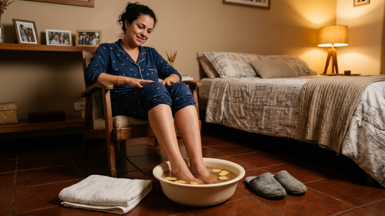 Lavar os pés com água morna, canela e gengibre antes de dormir: para que serve e por que algumas pessoas recomendam esse hábito