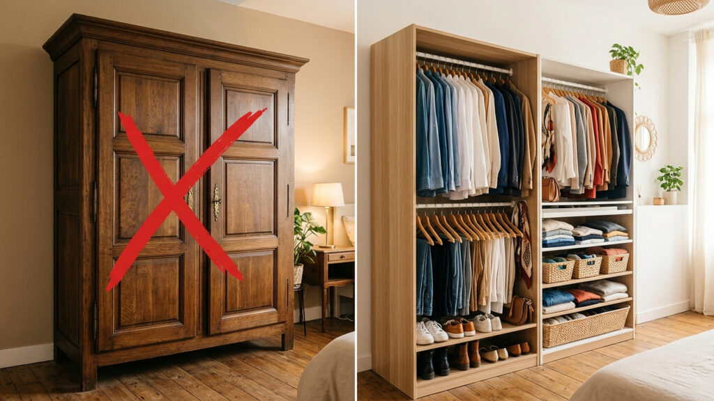 O armário tradicional de portas está saindo de linha: o segredo dos novos módulos abertos que dominam os projetos modernos e economizam espaço
