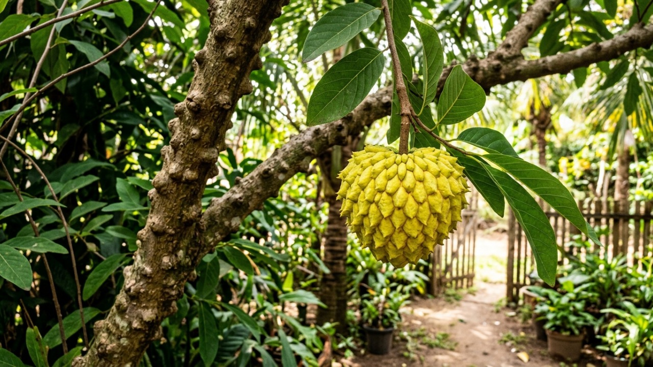 Essa fruta amarela tem sabor de torta de limão com merengue e nasce em uma árvore tropical de crescimento rápido que chama atenção no jardim