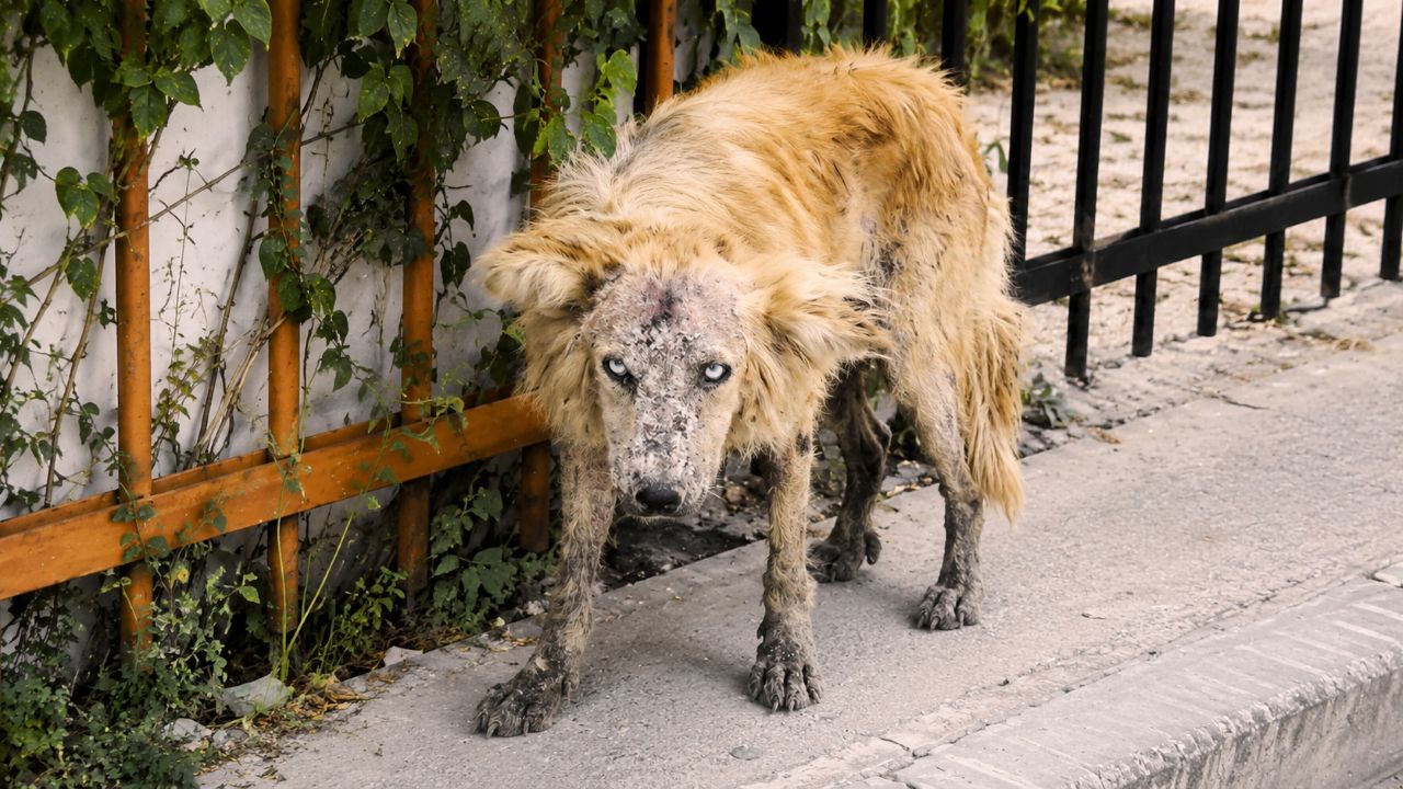 Resgatista encontra cachorro com aparência de “lobisomem”, mas transformação revela um verdadeiro ursinho de pelúcia