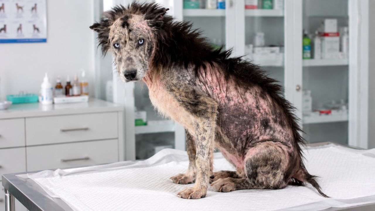 Cão coberto de sarna é resgatado das ruas e, após se recuperar, surpreende ao revelar uma aparência que ninguém esperava
