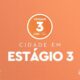 Graphic: Orange background. Text 'CIDADE EM ESTÁGIO 3', 'Nivelador de risco', and Prefeitura Rio logo