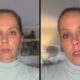 Daniela Ungaretti em foto dividida, à esquerda boca fechada, à direita boca levemente aberta
