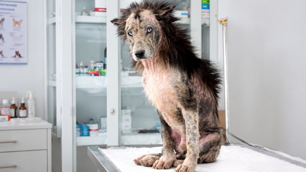Cão coberto de sarna é resgatado das ruas e, após se recuperar, surpreende ao revelar uma aparência que ninguém esperava