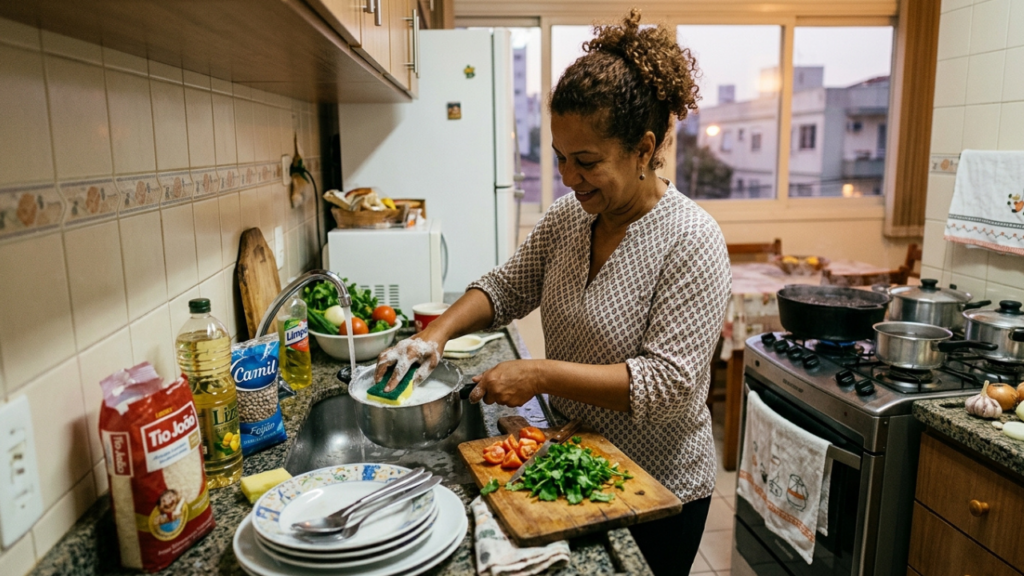 Especialistas em psicologia afirmam: "Quem lava a louça enquanto prepara a comida pode estar usando o próprio ambiente para manter a mente mais organizada e tranquila"