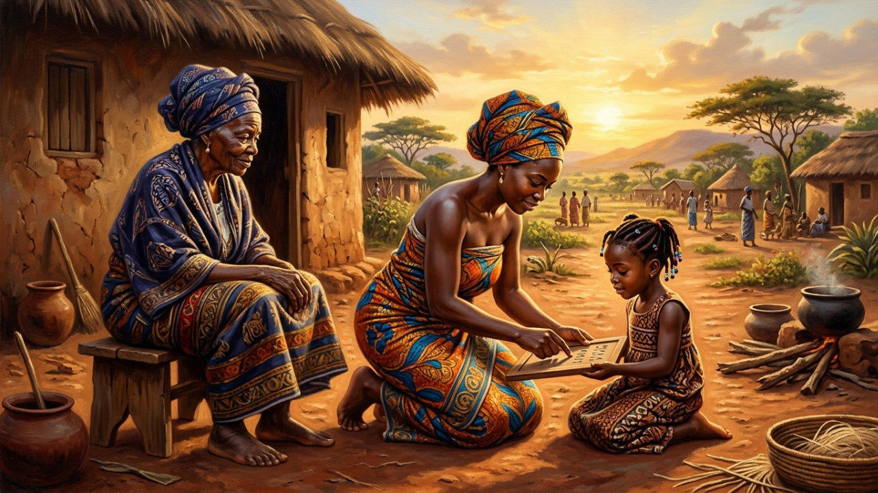 Provérbio africano do dia: "Se educar um homem, educa um indivíduo; se educar uma mulher, educa uma geração." Uma reflexão sobre o impacto transformador do protagonismo feminino na transmissão de valores, sabedoria e resiliência