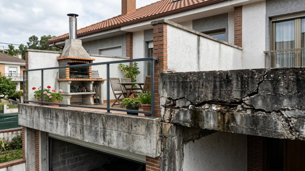 Vizinho constrói laje sobre a garagem e transforma em terraço com churrasqueira, peso extra racha a viga da casa geminada ao lado e Justiça manda demolir e pagar R$ 27 mil