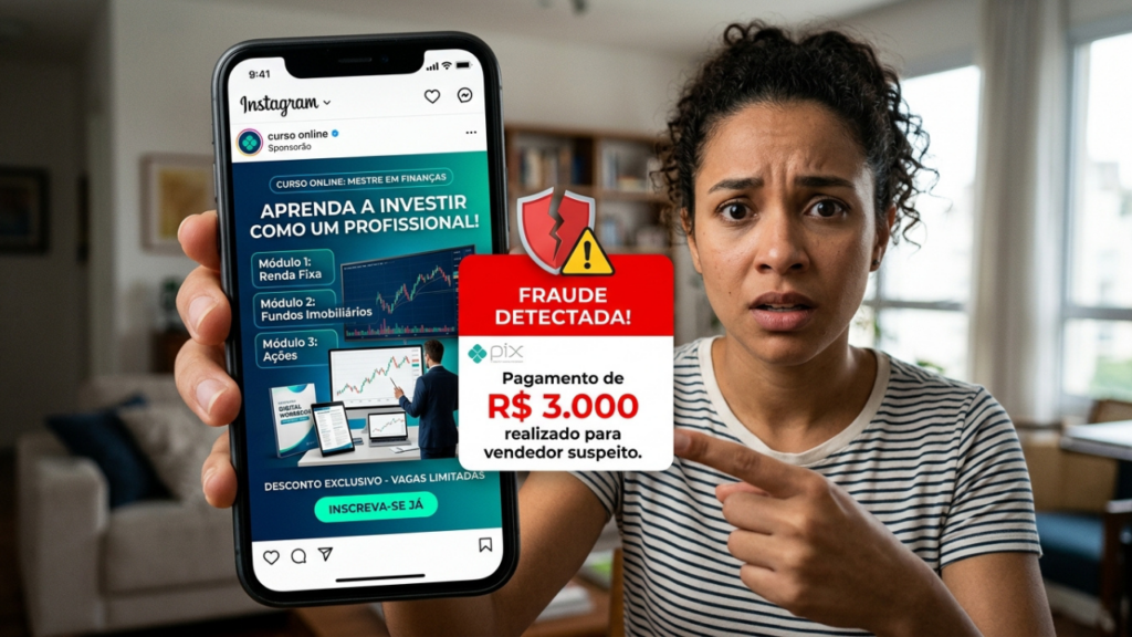 Consumidor perde R$ 3 mil em golpe de perfil falso de loja famosa no Instagram, banco se omite na segurança do PIX e Justiça aplica Súmula 479 para obrigar o estorno