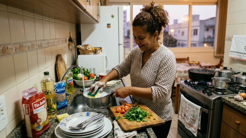 Especialistas em psicologia afirmam: “Quem lava a louça enquanto prepara a comida pode estar usando o próprio ambiente para manter a mente mais organizada e tranquila”