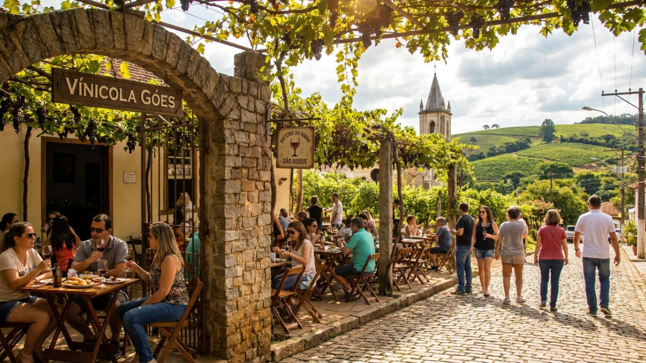 A Terra do Vinho paulista fundada em 1657 abriga a mais antiga vinícola do estado, o Sítio Santo Antônio doado ao IPHAN e a Rota do Vinho com mais de 40 vinícolas