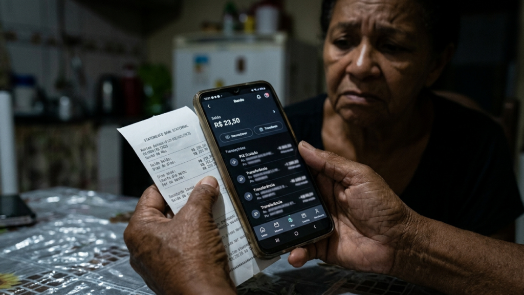 Aposentada tem celular roubado no ônibus, bandidos limpam R$ 34 mil da poupança de uma vida inteira via PIX de madrugada, e banco se isenta da culpa por "quebra de senha"