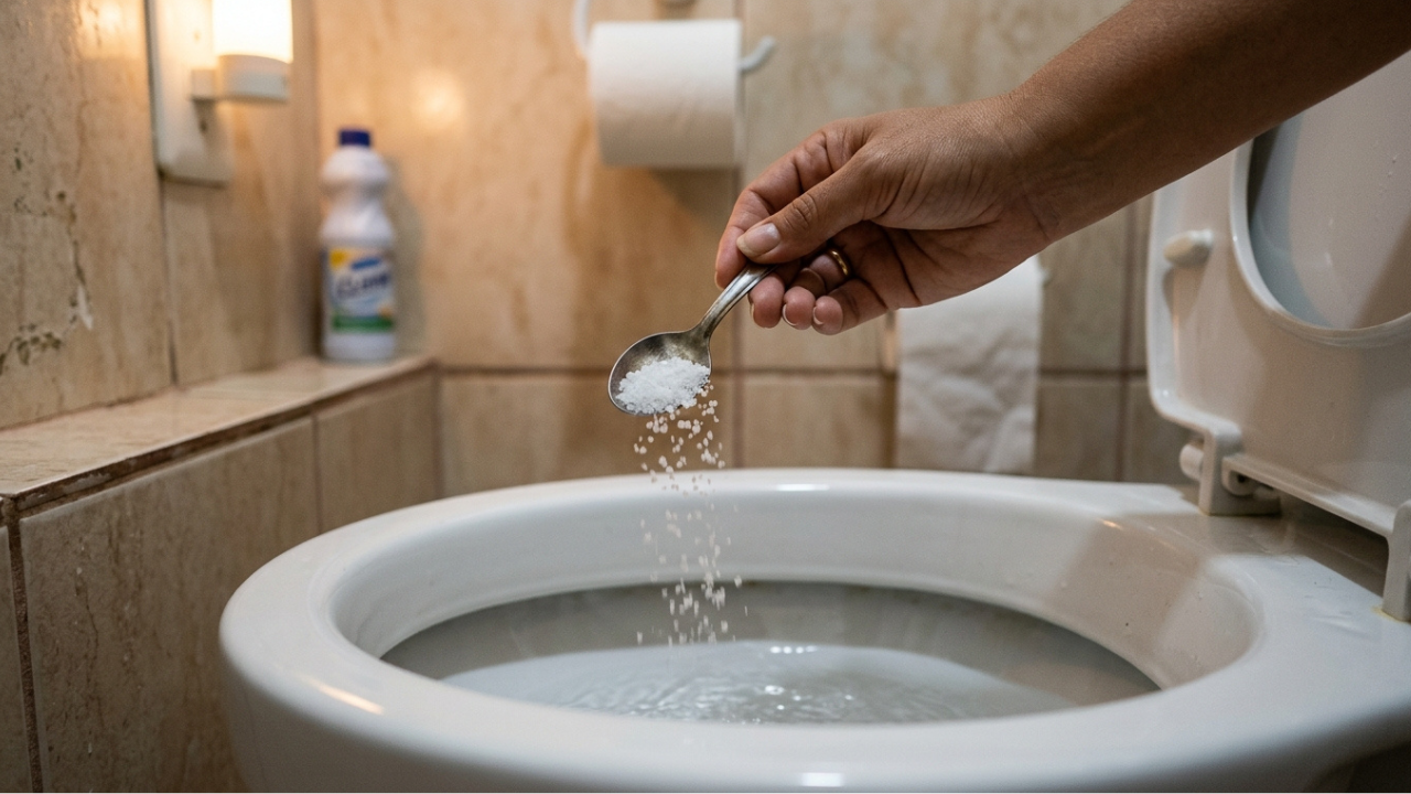 Colocar sal no vaso sanitário à noite antes de dormir: para que serve e por que você deve fazer isso toda semana