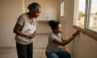 Filha cadastra mãe de 68 anos no Minha Casa Minha Vida para sair do aluguel de R$ 1.400, é aprovada e descobre 11 defeitos da construtora graves na vistoria do imovel