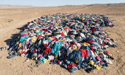 No meio do deserto do Atacama, uma montanha de roupas de 60 mil toneladas foi encontrada: ela veio da Europa e pode ser vista do espaço