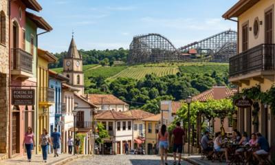 Um pequeno pedacinho da Itália no Brasil atraí pela qualidade de vida e abriga a maior montanha-russa de madeira da América Latina