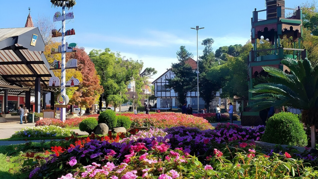 Fundada em 1858 por imigrantes alemães, o Jardim da Serra conta com mais de 60 corais e um labirinto de 1,5 km na Praça das Flores