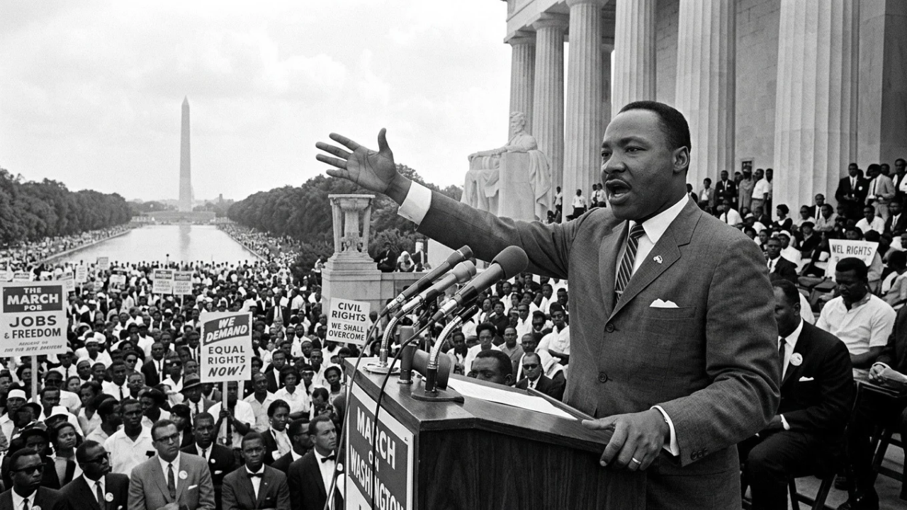 Martin Luther King Jr, pastor e ativista de direitos: “A escuridão não pode expulsar a escuridão; apenas a luz pode fazer isso. O ódio não pode expulsar o ódio; apenas o amor pode fazer isso.” Sobre a superação de conflitos estruturais e pessoais através da compaixão, em vez da retaliação
