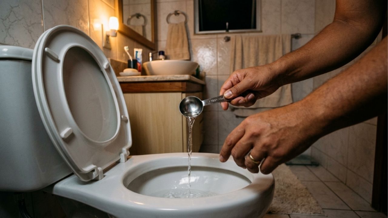 3 colheres à noite e de manhã o banheiro brilhará: os antigos depósitos de cal desaparecerão sozinhos