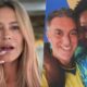 Luana Piovani, Luciano Huck e Vini Jr. sorrindo, com um polegar para cima