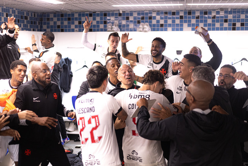 Jogadores do Vasco comemorando (Foto: Matheus Lima/Vasco)