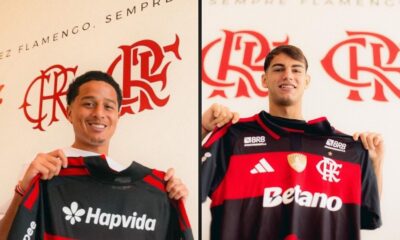 Flamengo anuncia dupla de reforços e revela as suas numerações; confira