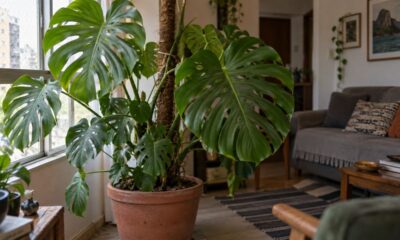 Adeus, espada-de-são-jorge: a costela-de-adão furada virou a planta da vez na decoração, e ela cresce rápido até em apartamento com pouca luz