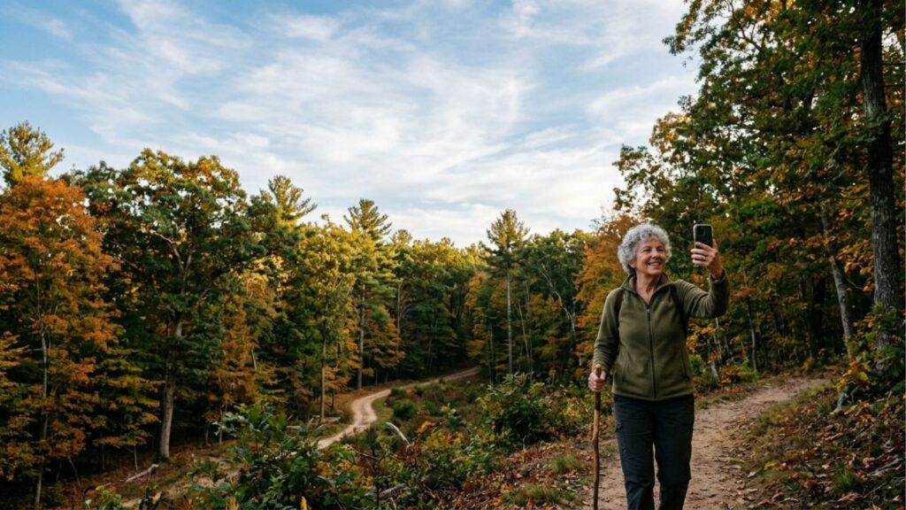 A psicologia afirma que pessoas entre 60 e 90 anos que fizeram caminhadas de 15 minutos reparando no que as maravilhava não ficaram mais compassivas e sorridentes pelo exercício, mas pelo espanto