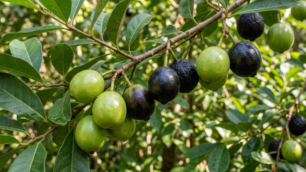 Adeus, amora: essa fruta de casca grossa e polpa preta brilhante nasce fácil na sombra e tem um sabor doce que lembra caramelo e chocolate